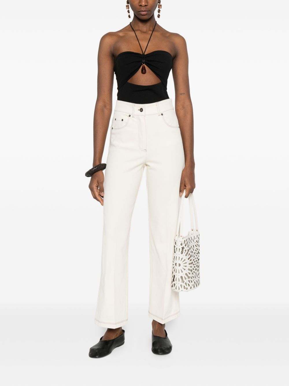 Pantalone denim "Ribes" con tasche