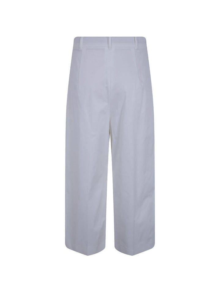 Pantaloni a gamba ampia con pieghe