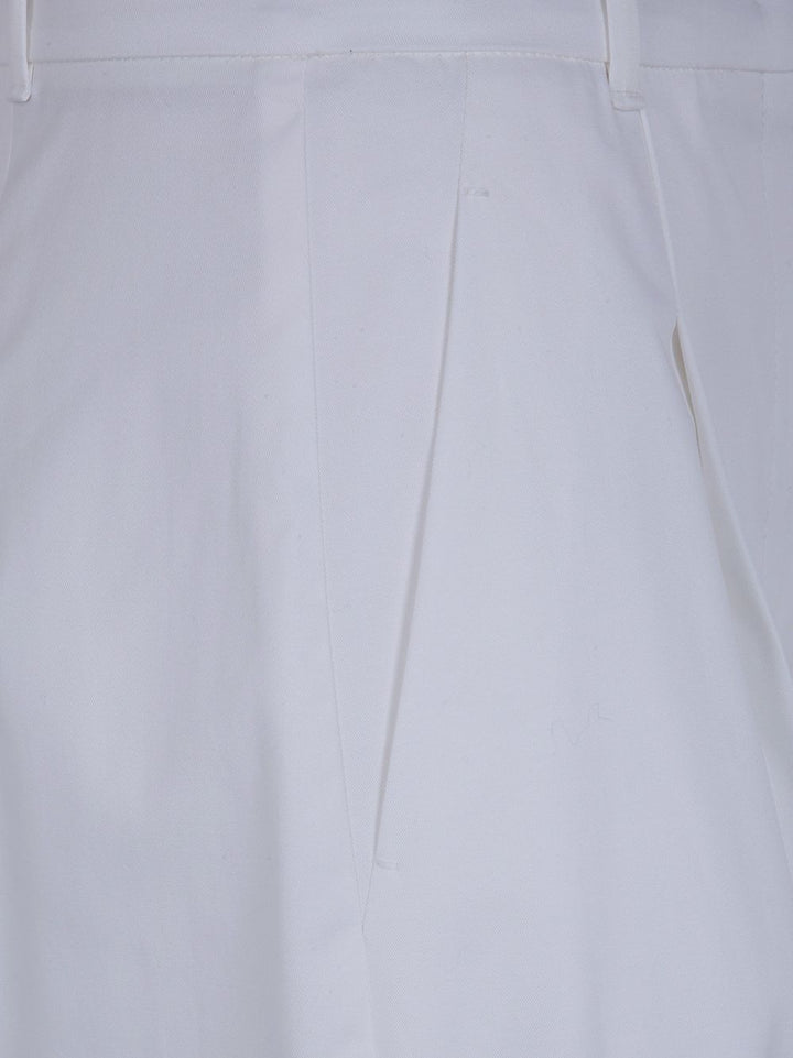 Pantaloni a gamba ampia con pieghe