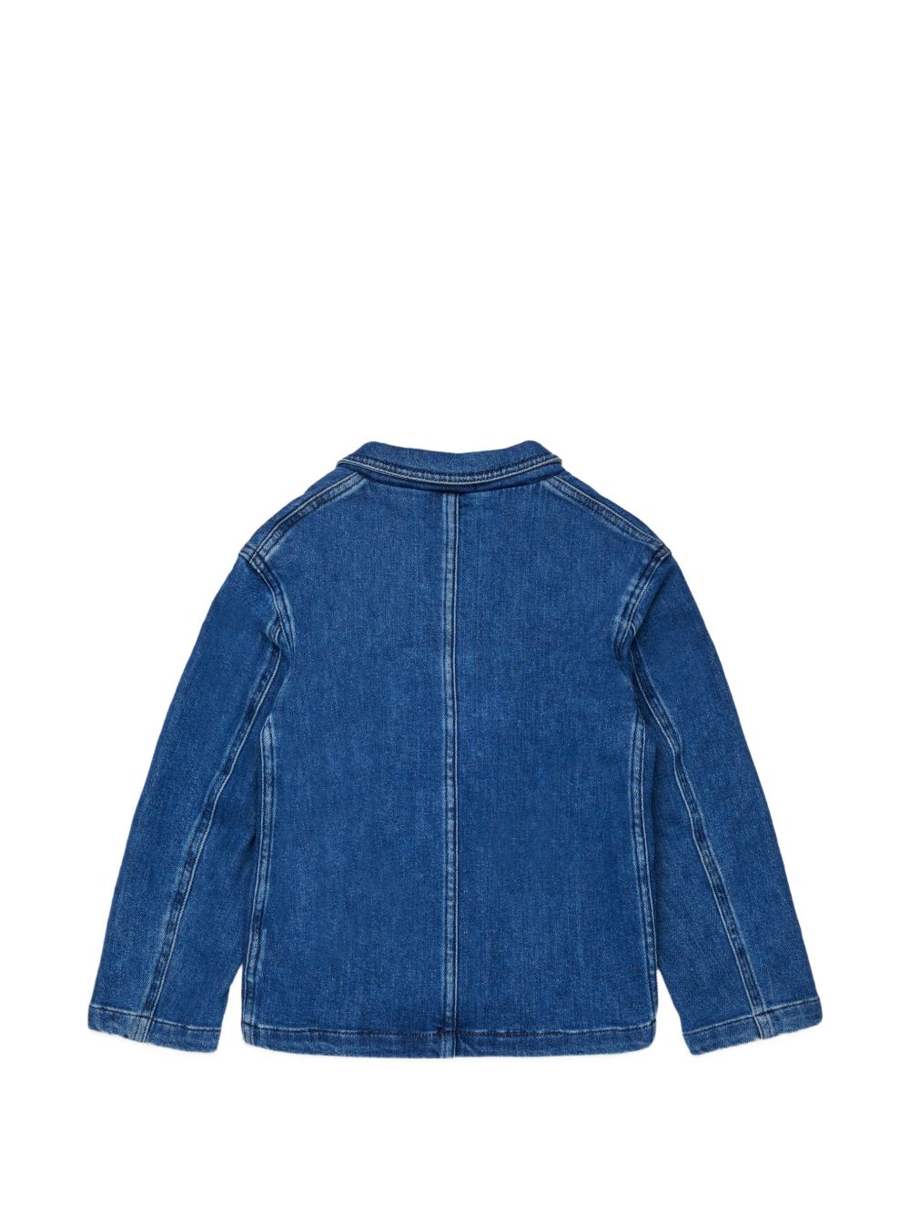 Blazer denim con logo