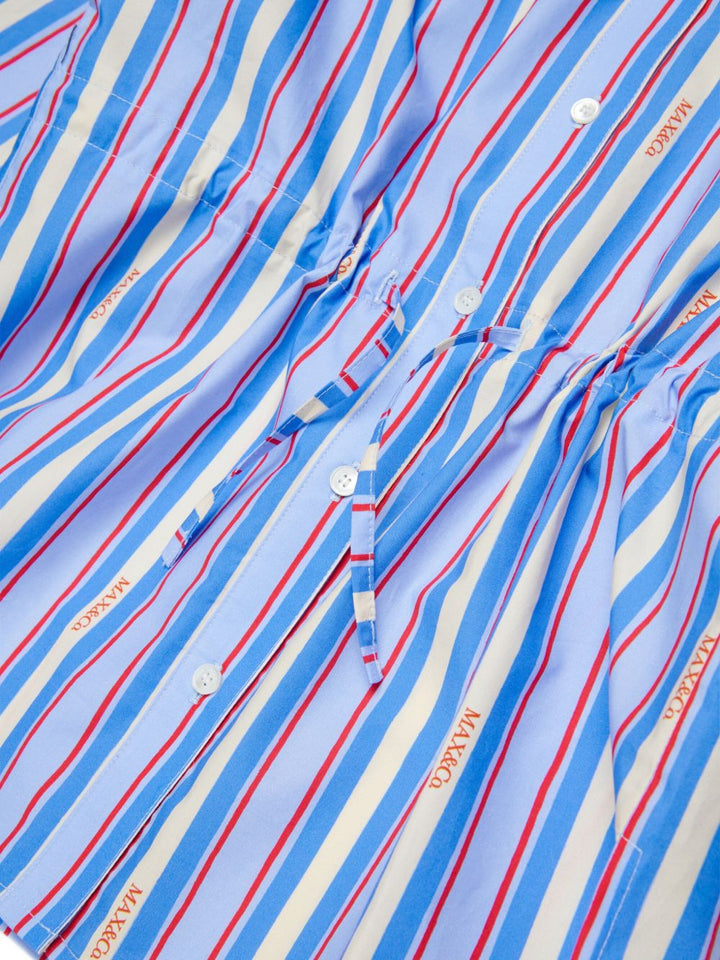 Camicia a righe maniche lunghe e bottoni