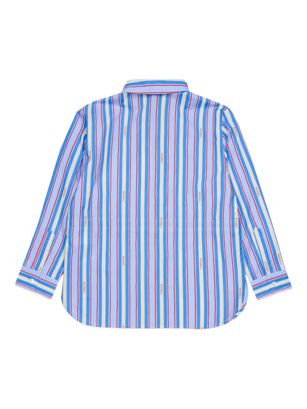 Camicia a righe maniche lunghe e bottoni