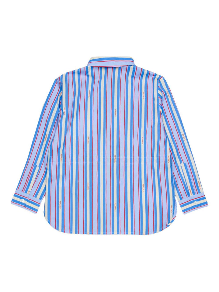 Camicia a righe maniche lunghe e bottoni