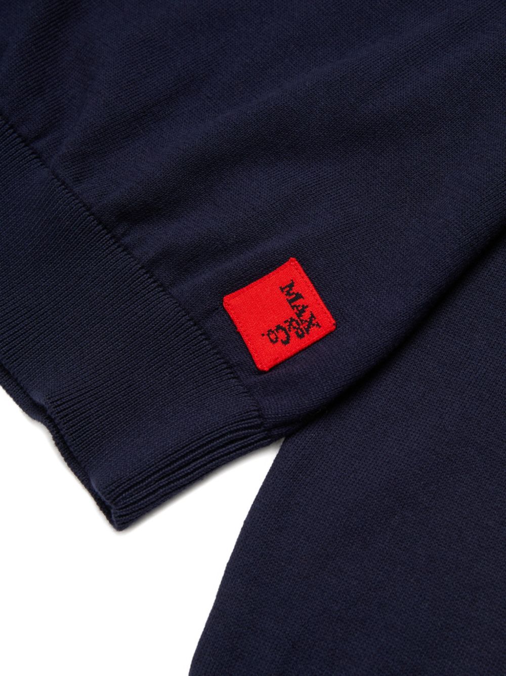 Maglia girocollo in tessuto e logo