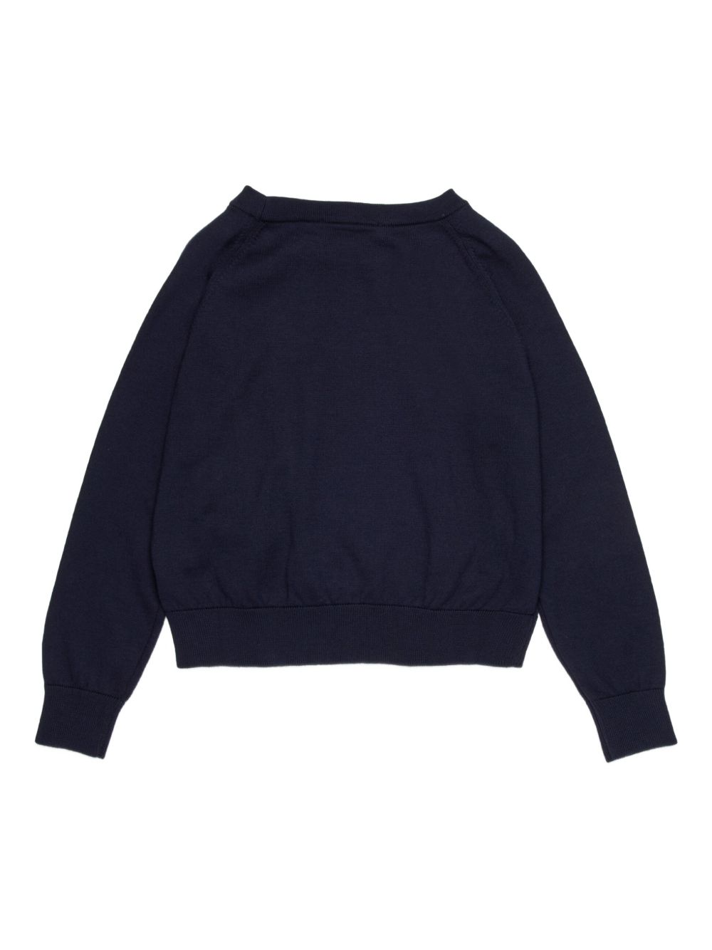 Maglia girocollo in tessuto e logo