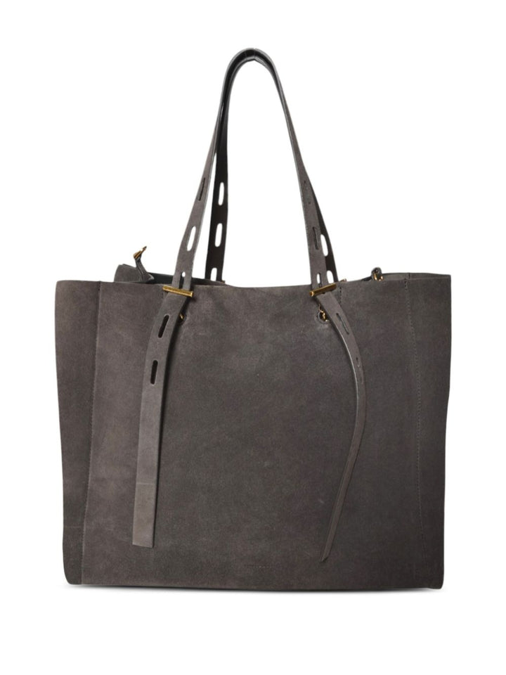 Borsa tote in pelle scamosciata