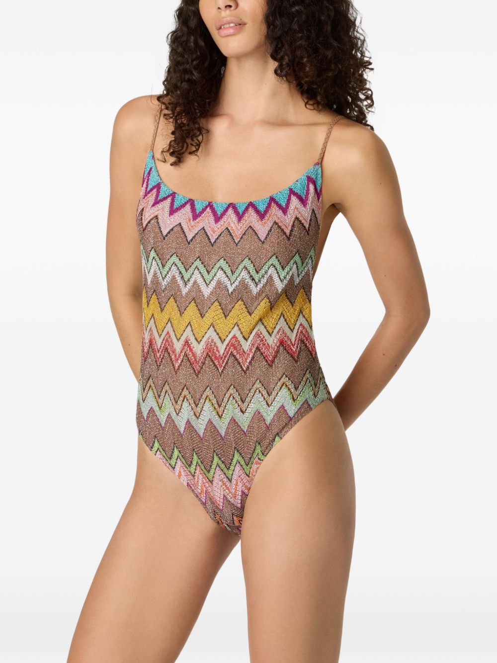 Costume intero con motivo a zigzag