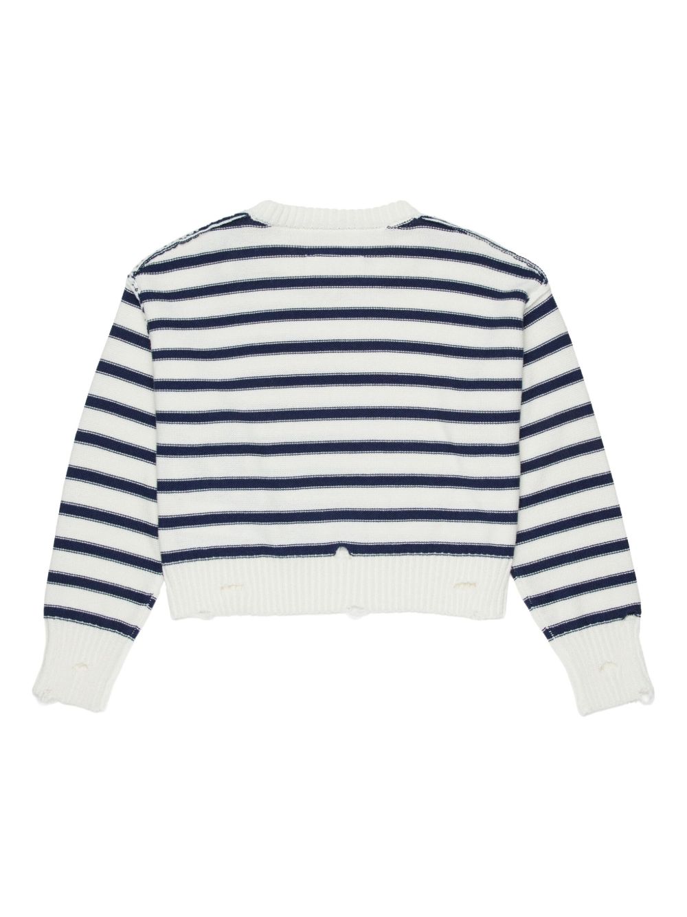 Maglione a righe con effetto vissuto