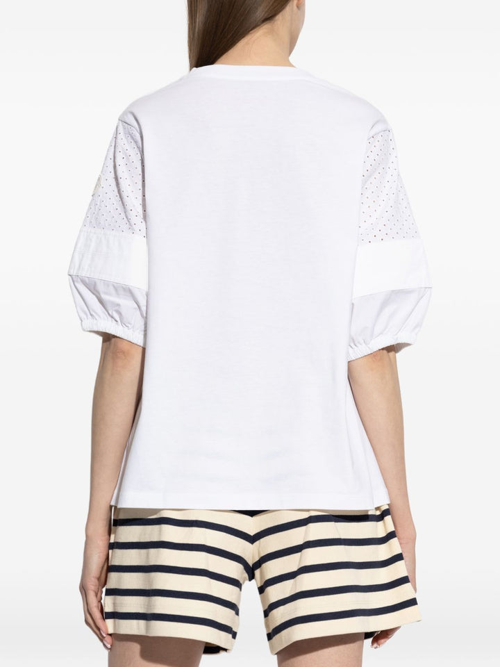 T-shirt con dettagli traforati