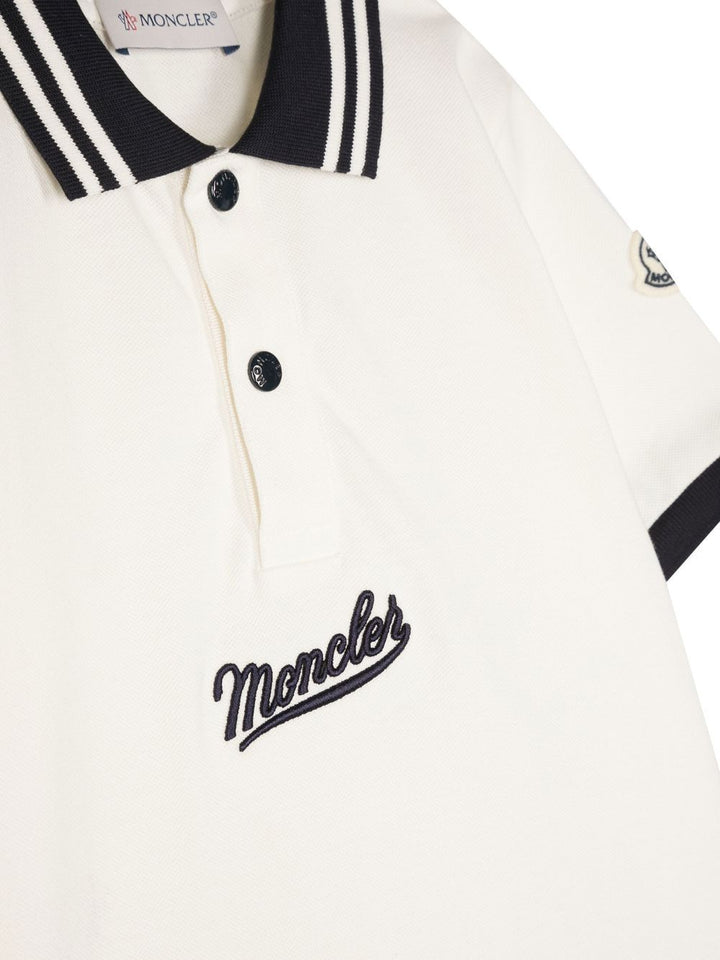 polo a maniche corte con logo ricamato