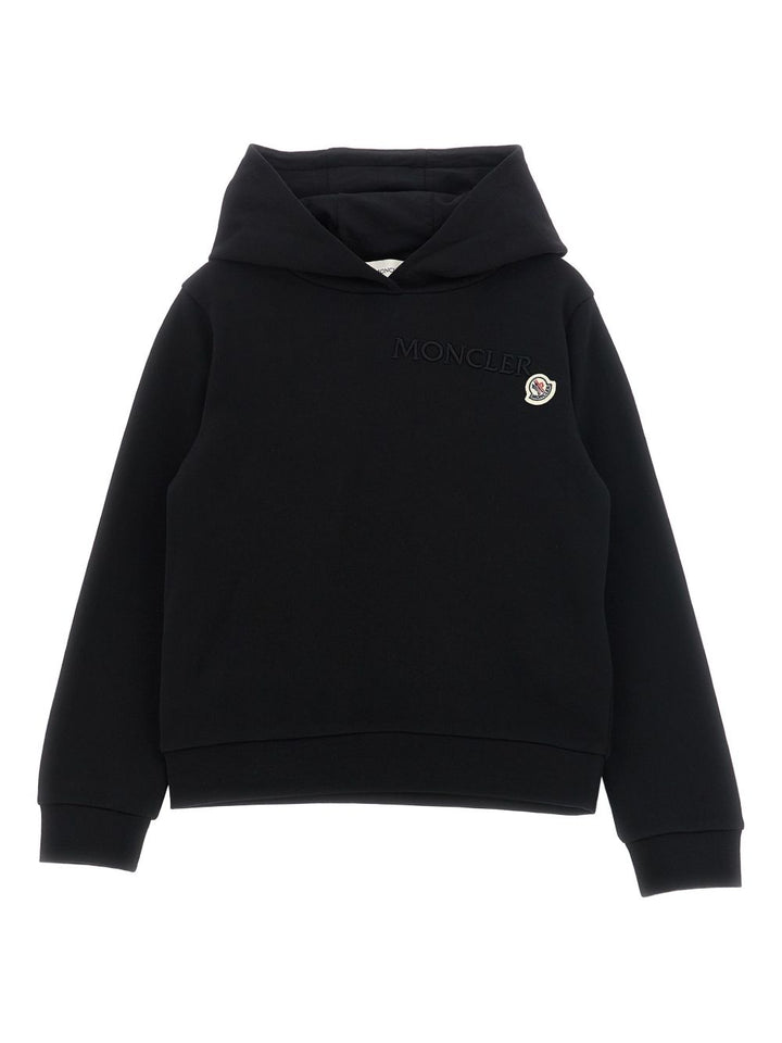 Moncler Enfant Felpa con cappuccio e logo