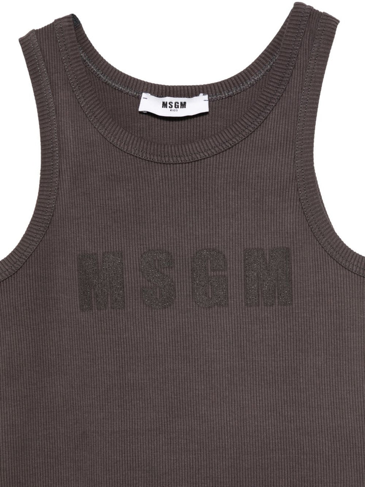 canotta in maglia con logo