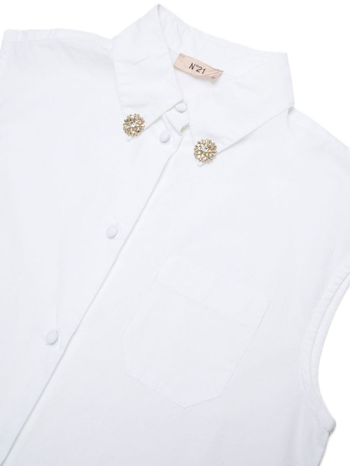 Camicia smanicata con decorazione