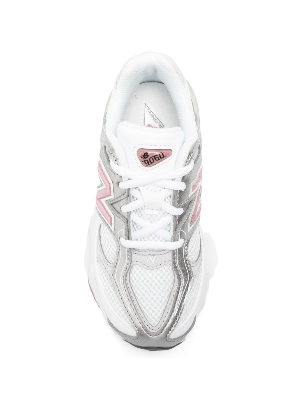 New Balance 9060 sneakers kids bianco con logo rosa