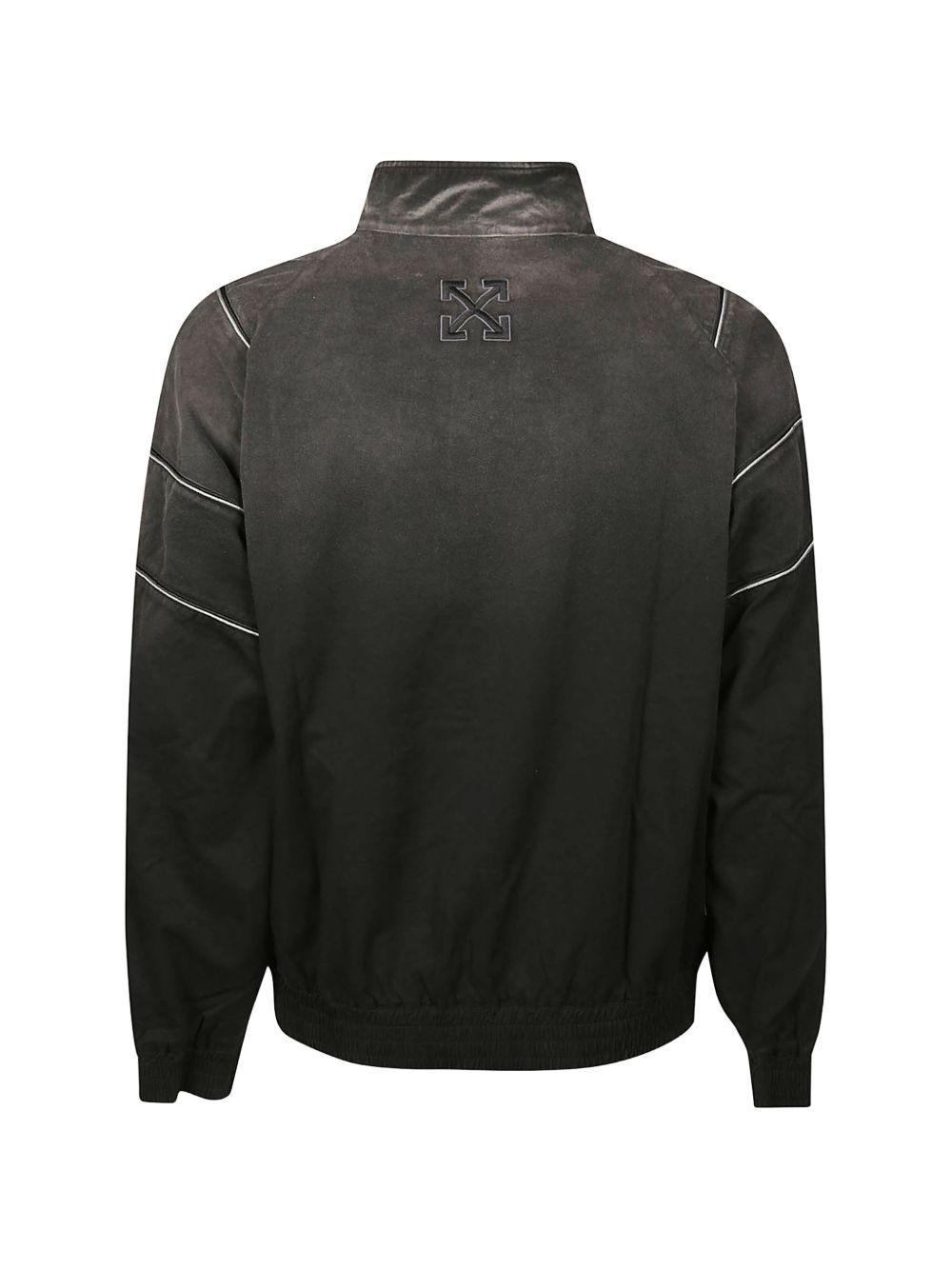 giacca con zip e profili a contrasto