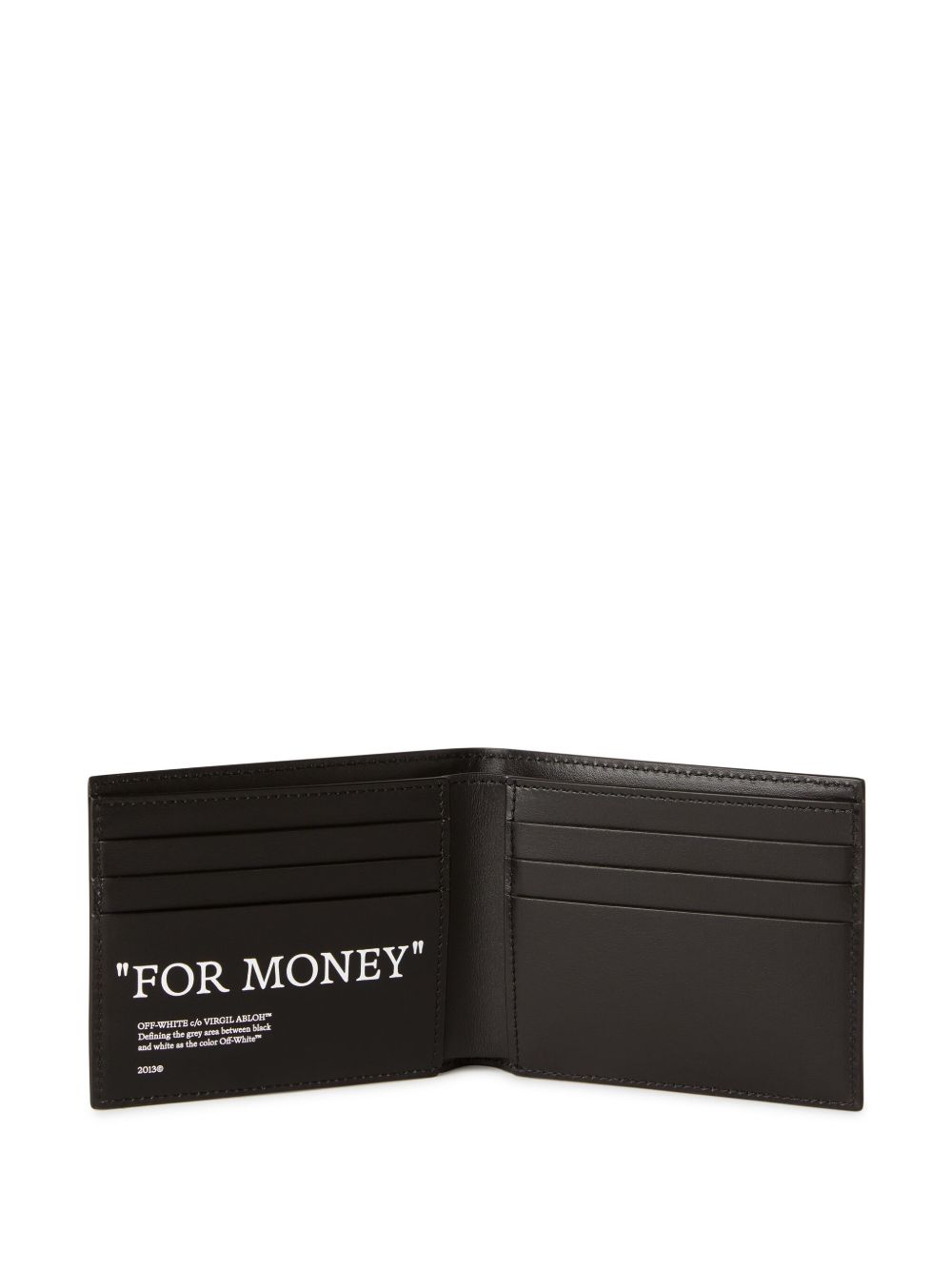 Off-White Portafoglio bi-fold "For Money"