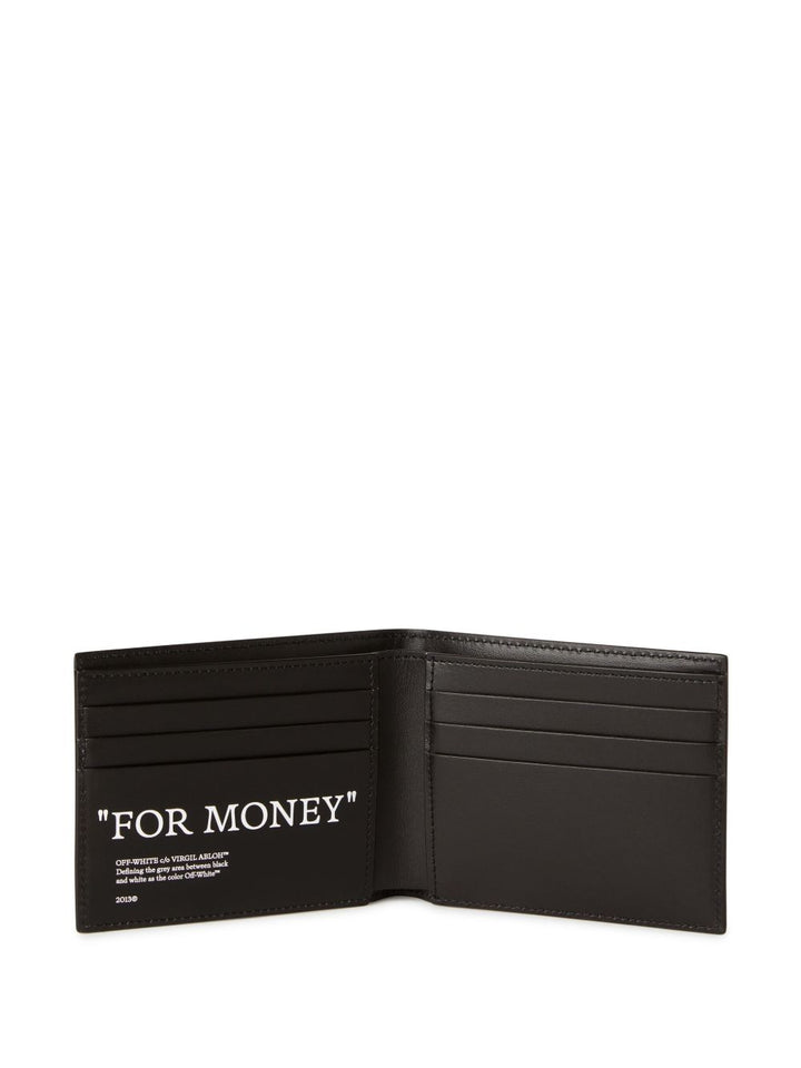 Off-White Portafoglio bi-fold "For Money"