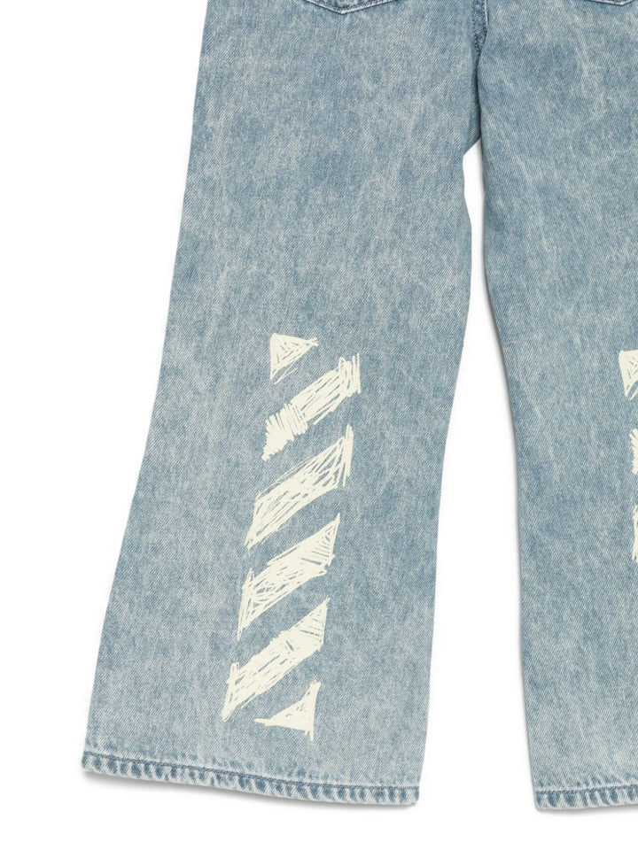 Jeans con tasche e passanti per cintura