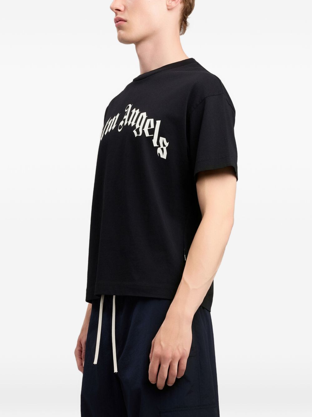 T-shirt girocollo mezza manica con logo