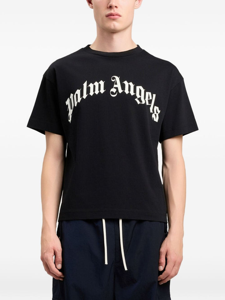 T-shirt girocollo mezza manica con logo