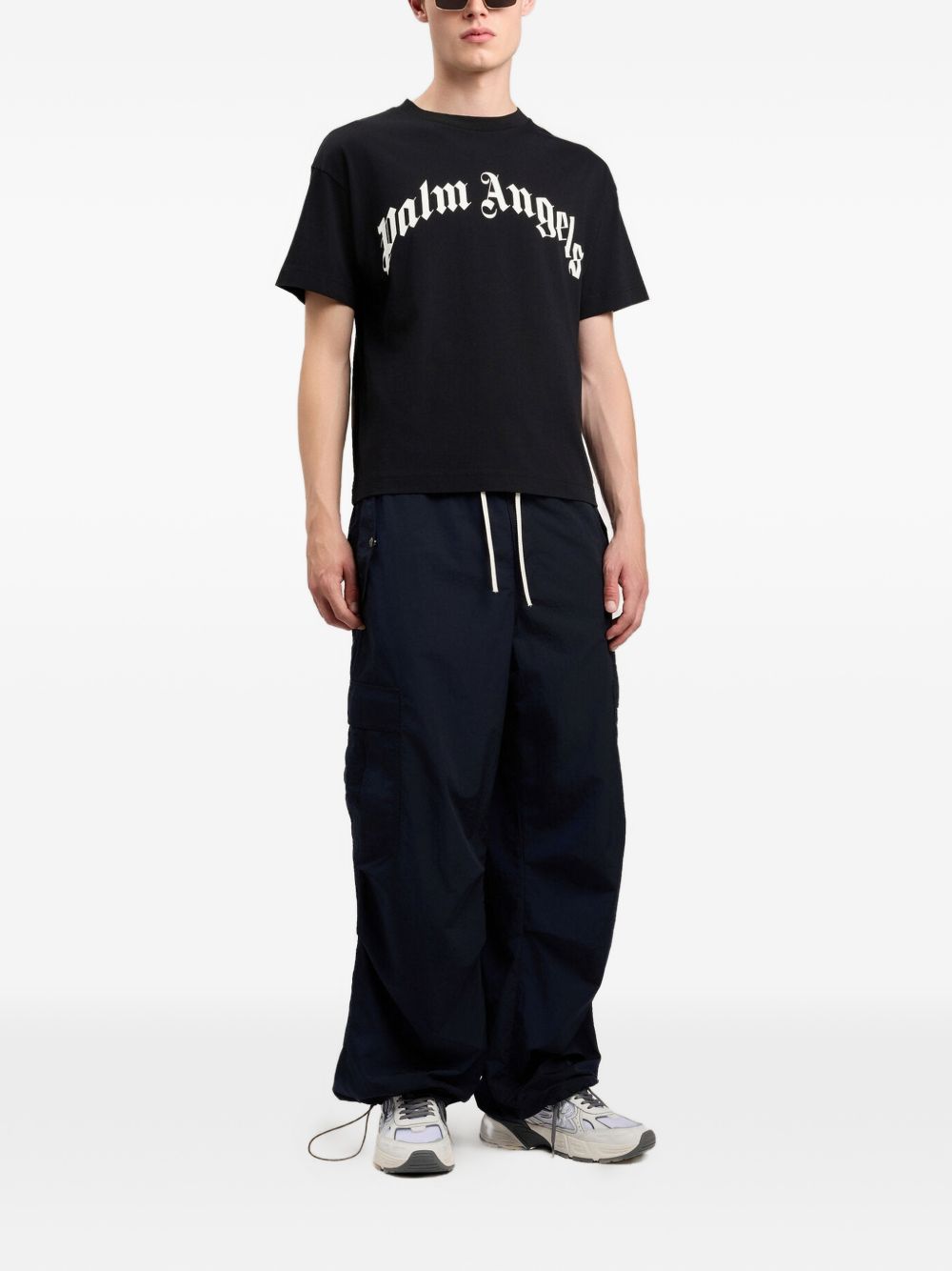 T-shirt girocollo mezza manica con logo