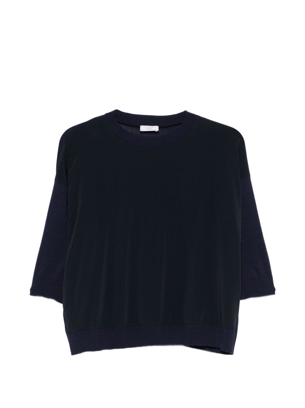 top in maglia a pannelli