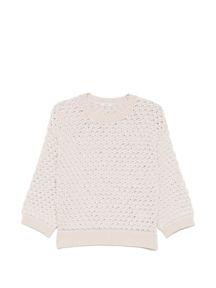 maglione a maglia aperta