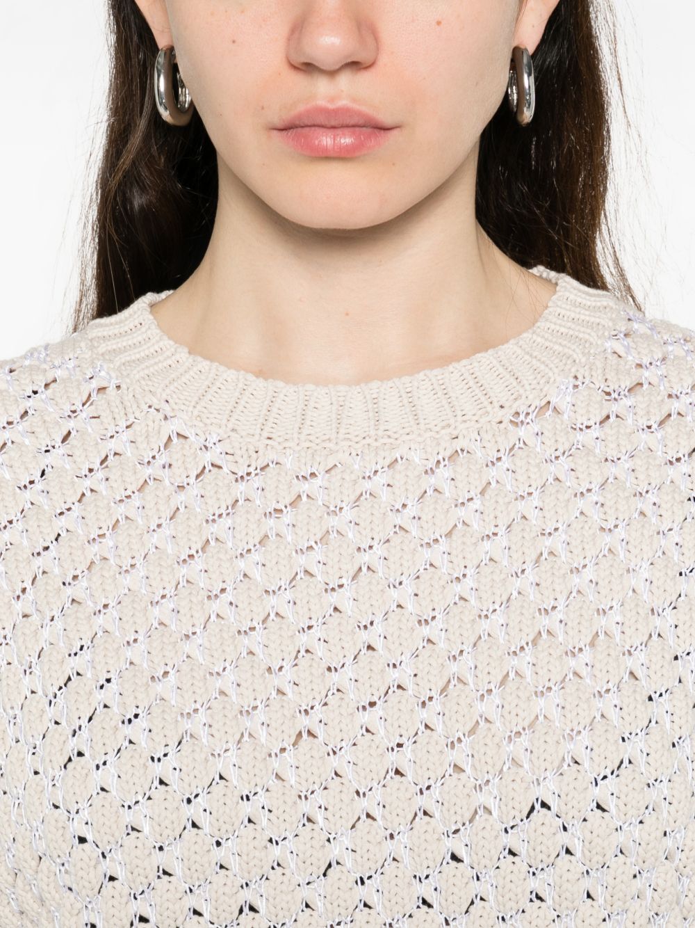 maglione a maglia aperta