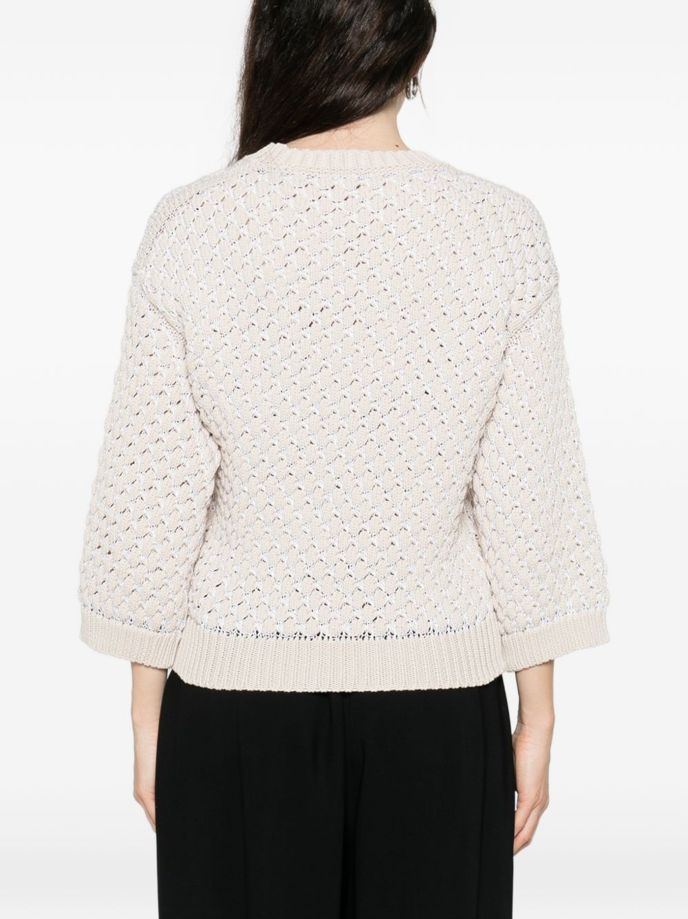 maglione a maglia aperta