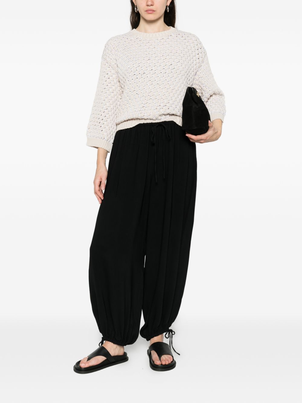 maglione a maglia aperta