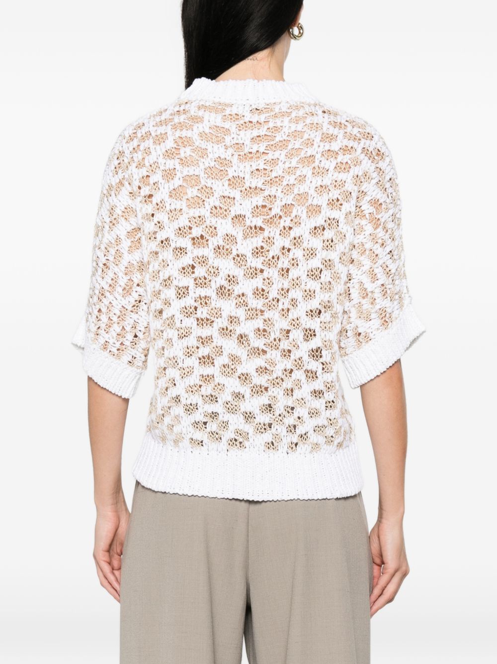 maglione a maglia aperta