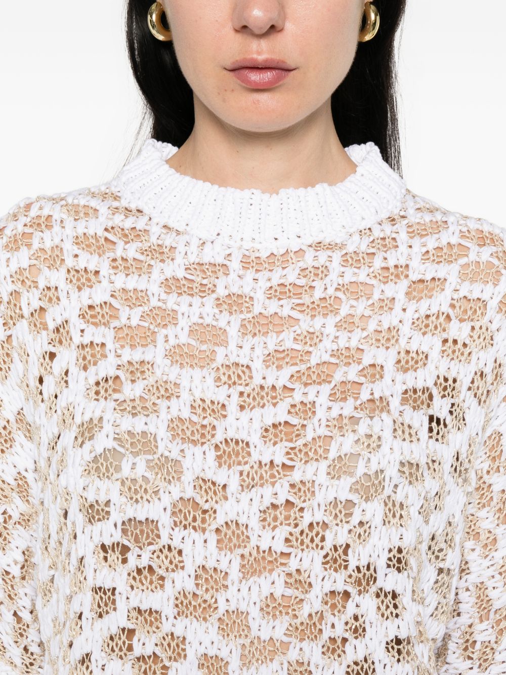 maglione a maglia aperta