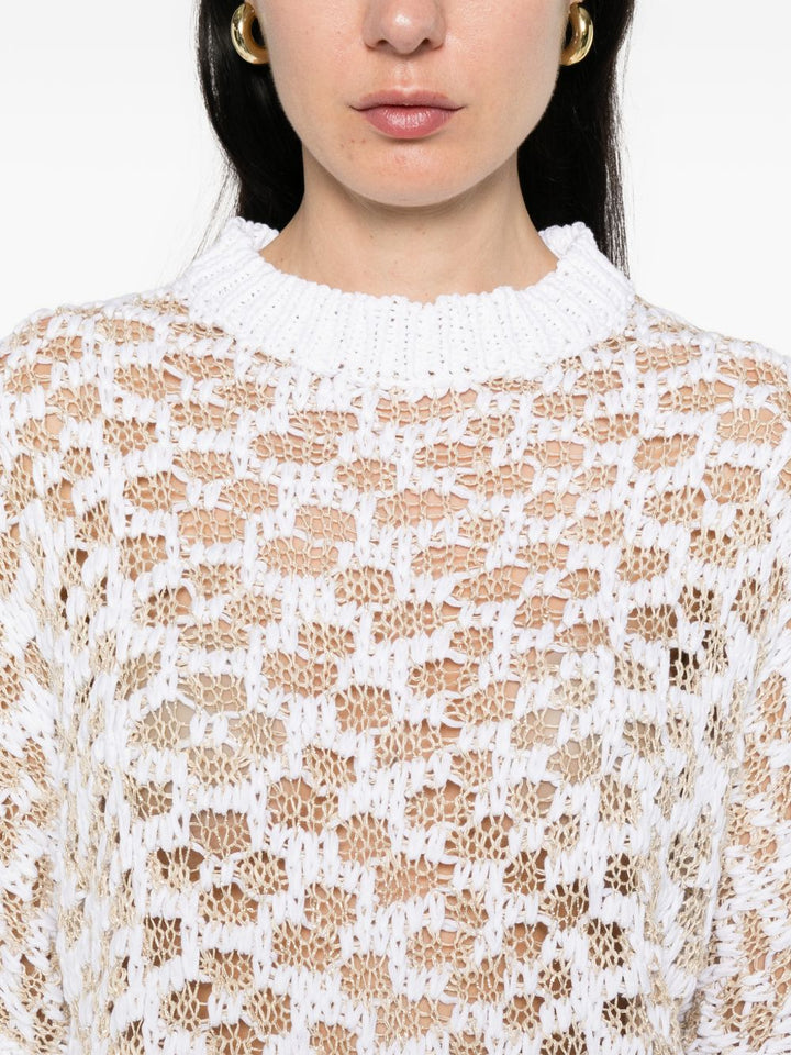 maglione a maglia aperta