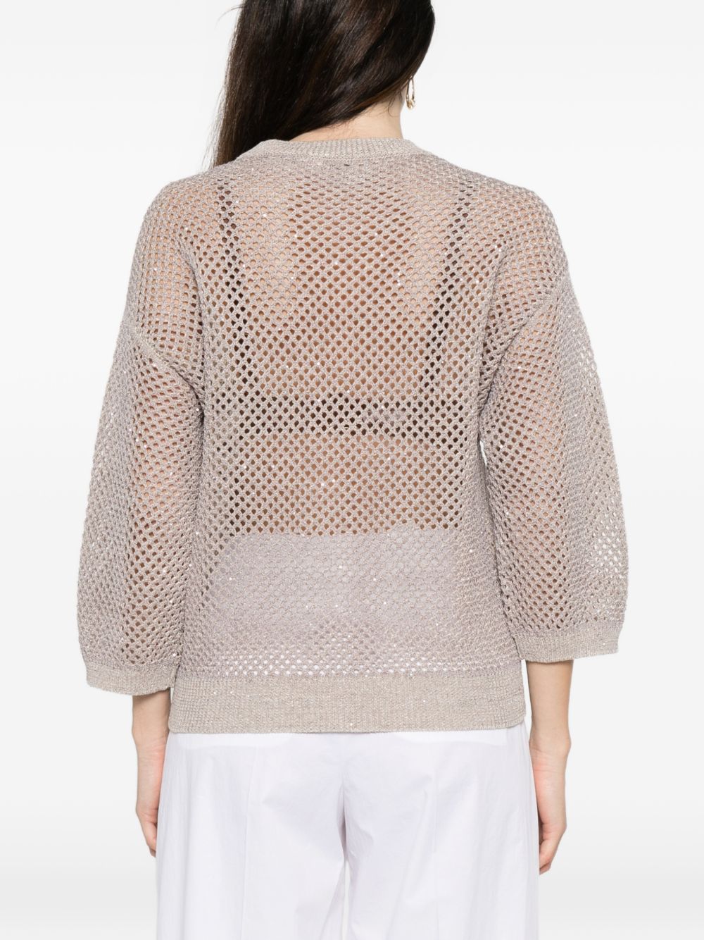 Maglione in maglia traforata