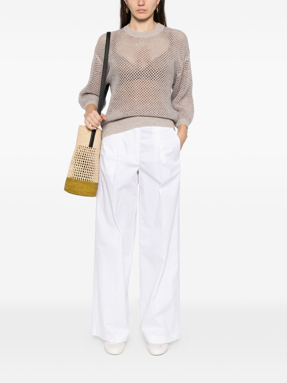 Maglione in maglia traforata