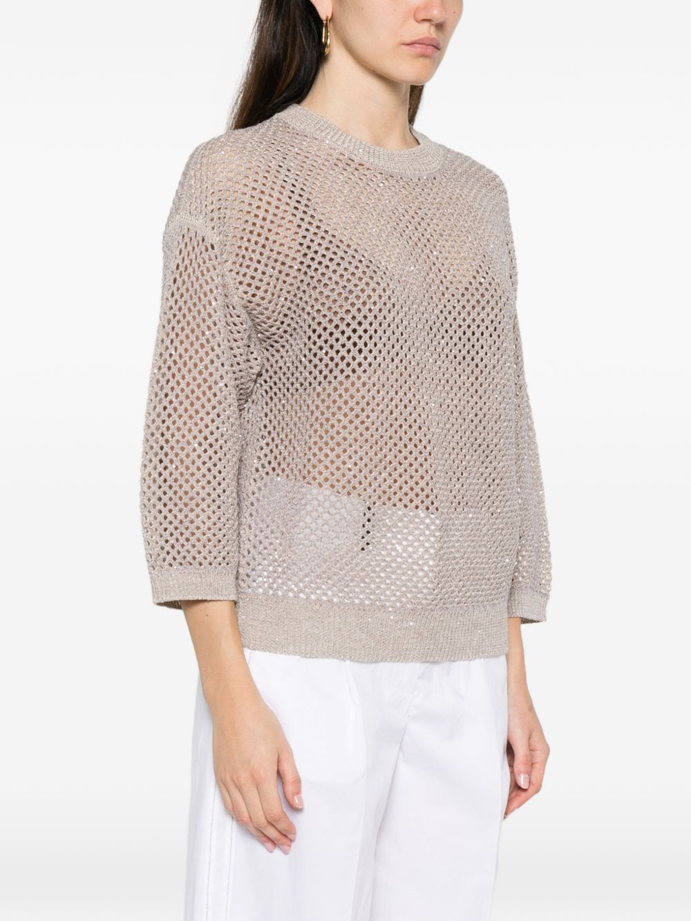 Maglione in maglia traforata