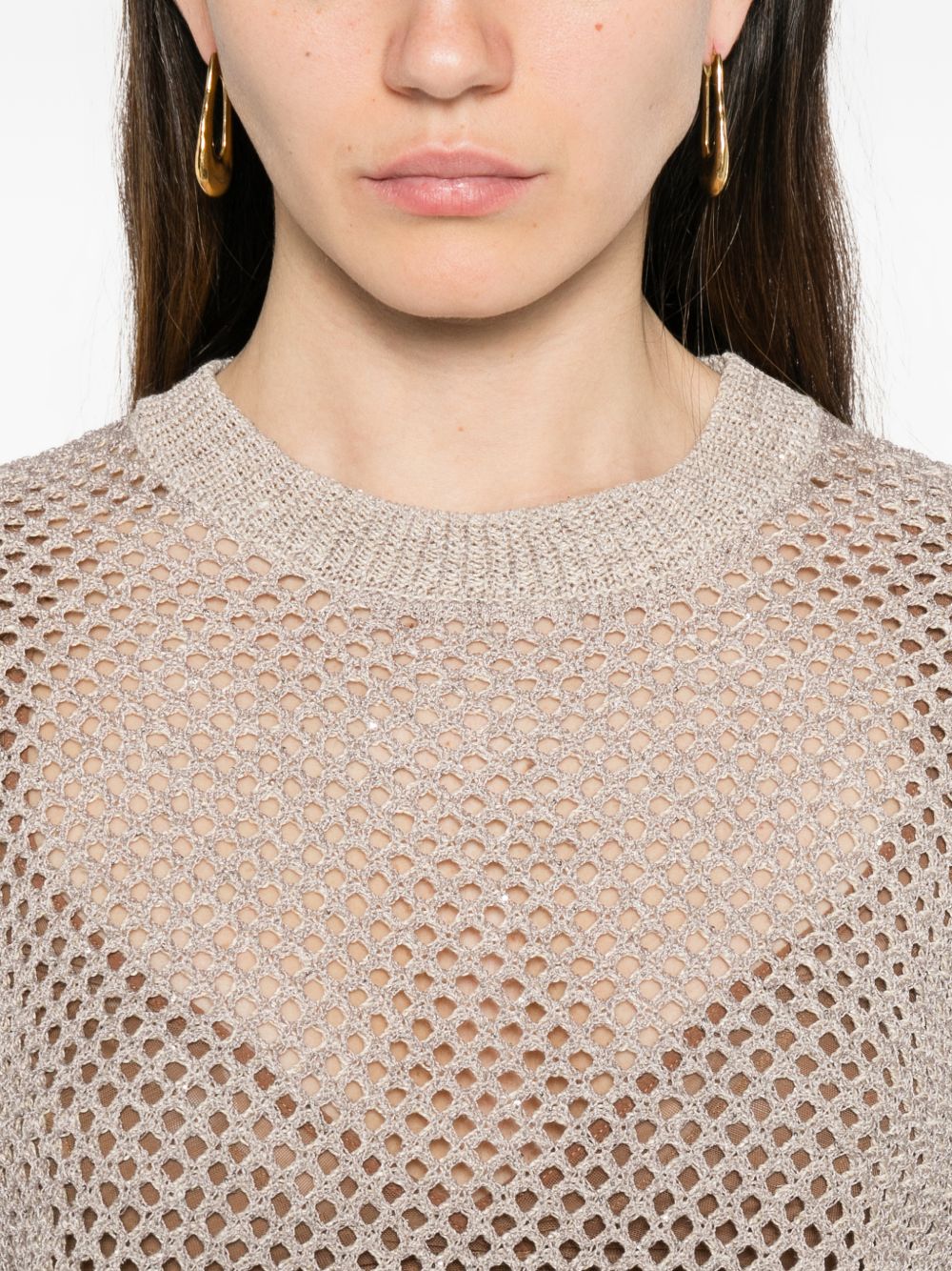 Maglione in maglia traforata