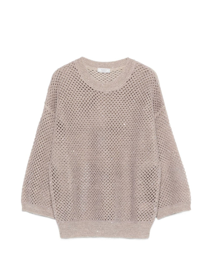Maglione in maglia traforata
