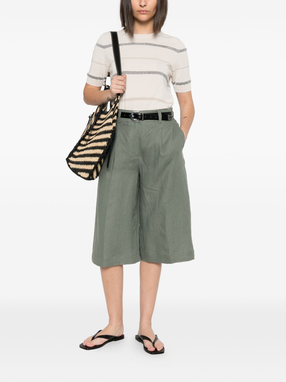 pantaloncini pieghettati