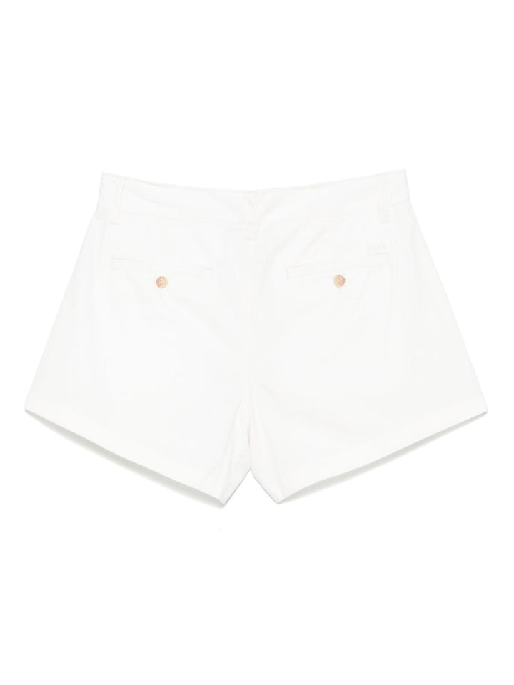 Shorts in cotone bianco