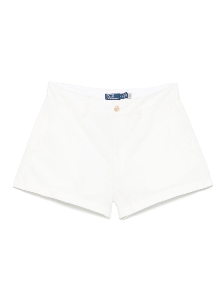 Shorts in cotone bianco