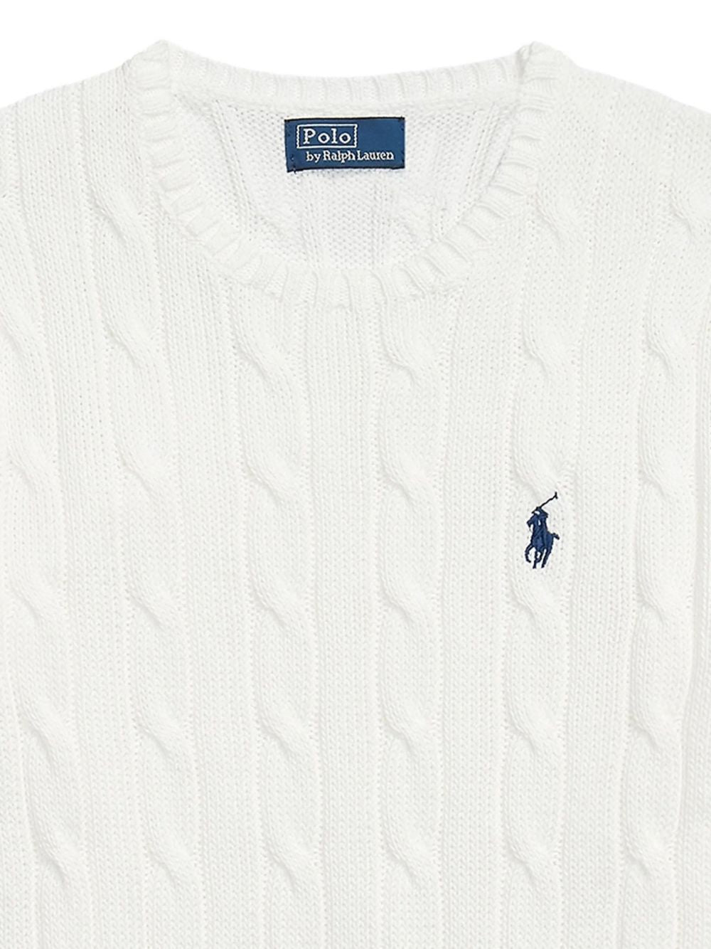 maglione girocollo a trecce