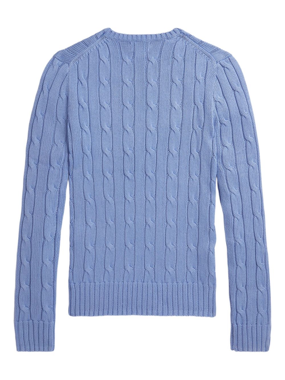 maglione girocollo a trecce