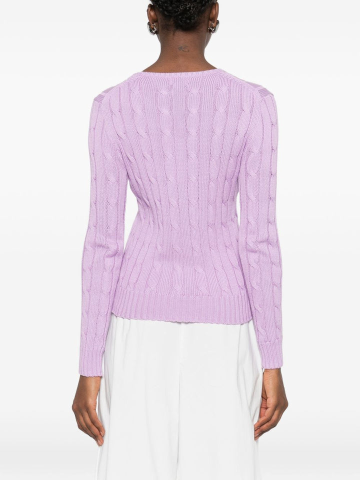 Maglione girocollo a trecce
