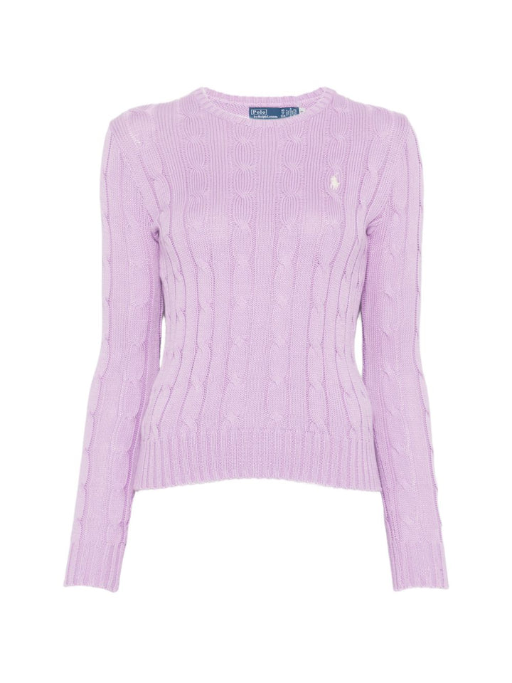 Maglione girocollo a trecce