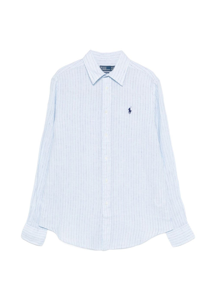 Camicia a righe a maniche lunghe