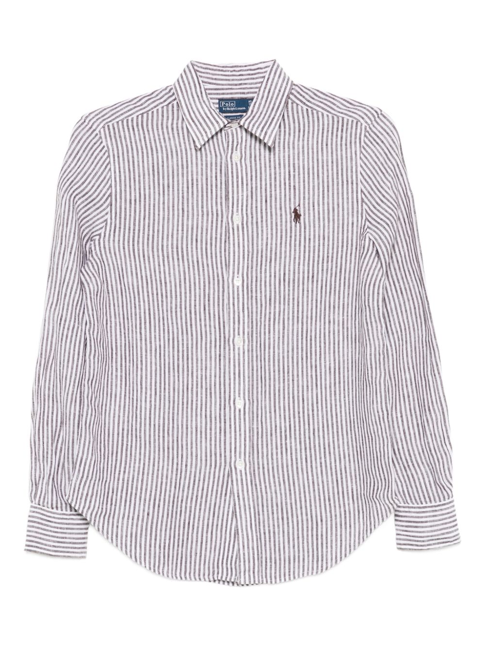 Camicia a maniche lunghe con bottoni e righe