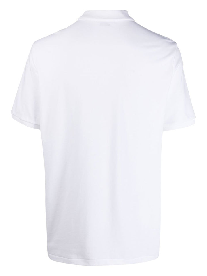 Polo di cotone mezza manica con colletto, bottoni e logo