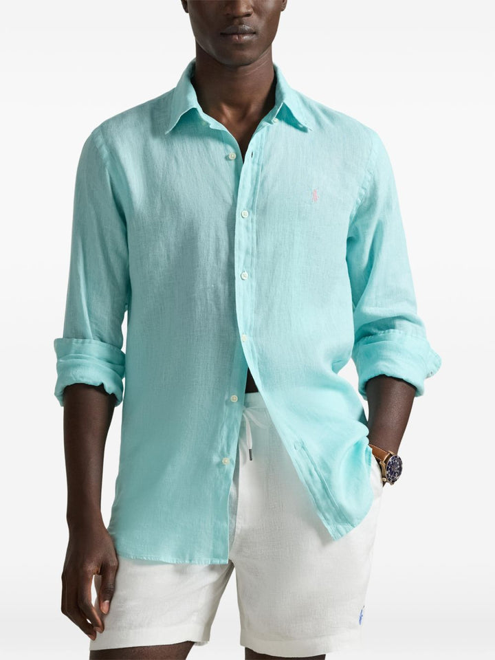 Camicia con bottoni e logo