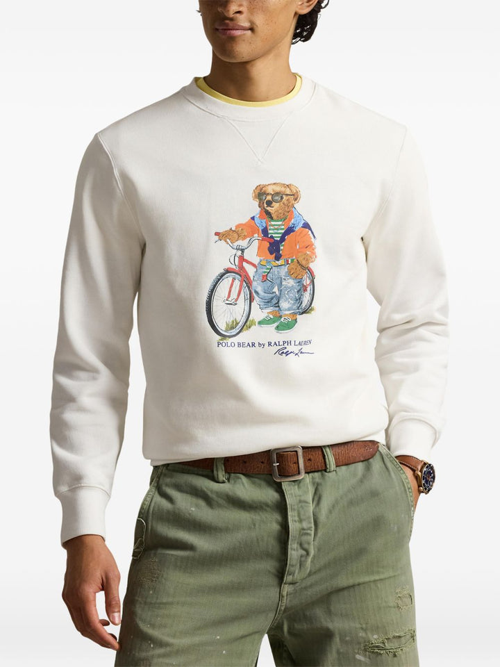 felpa girocollo manica lunga con logo
